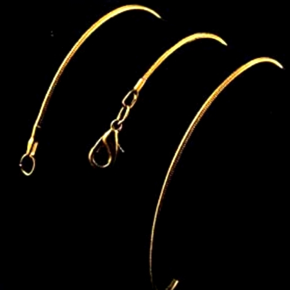 24 18k Gold Snake Chain Necklaces NWT - Picture 2 of 5